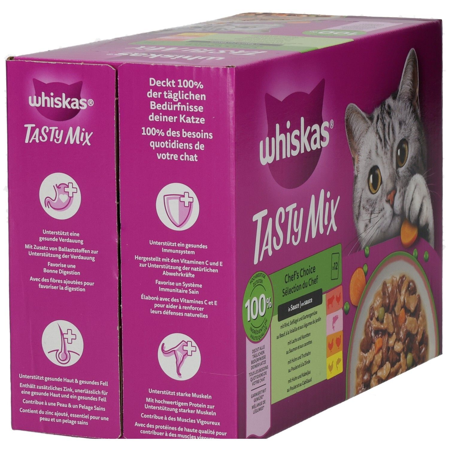 Whiskas Frischebeutel Tasty Mix Chef's Choice in Sauce