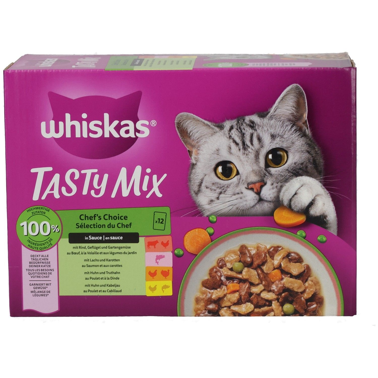 Whiskas Frischebeutel Tasty Mix Chef's Choice in Sauce