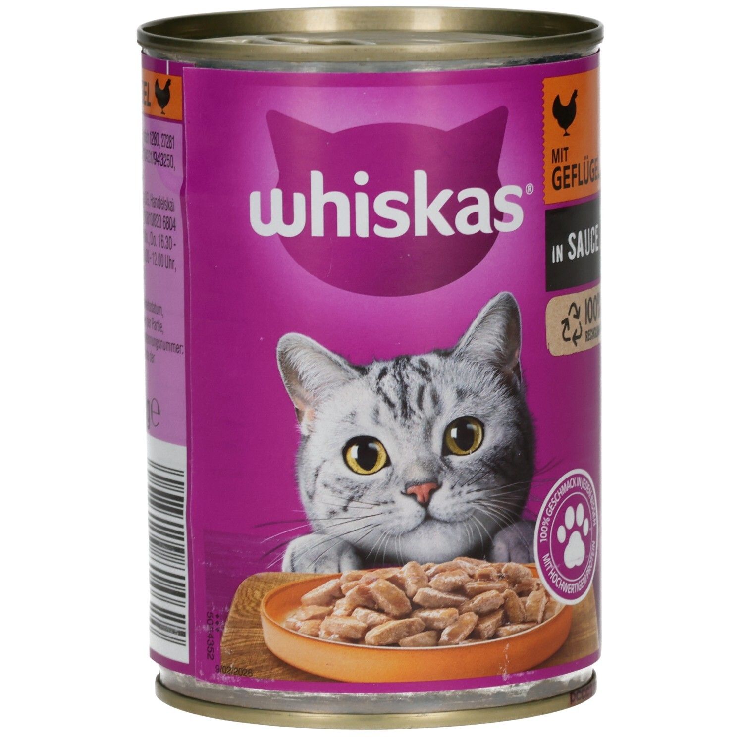 Whiskas Dose 400g  in Sauce mit Geflügel 1+