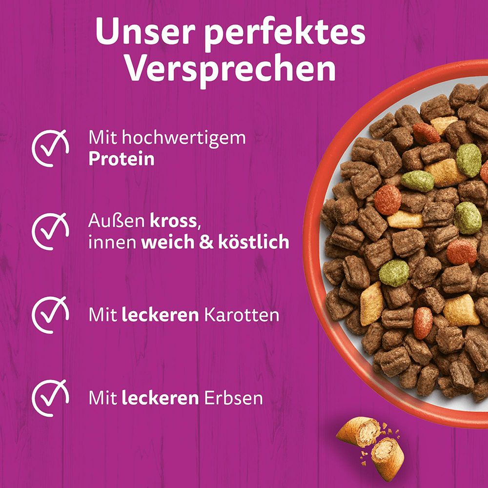 Whiskas Katzenfutter: Trockenfutter mit Rind und Geflügel, 3.8 kg.