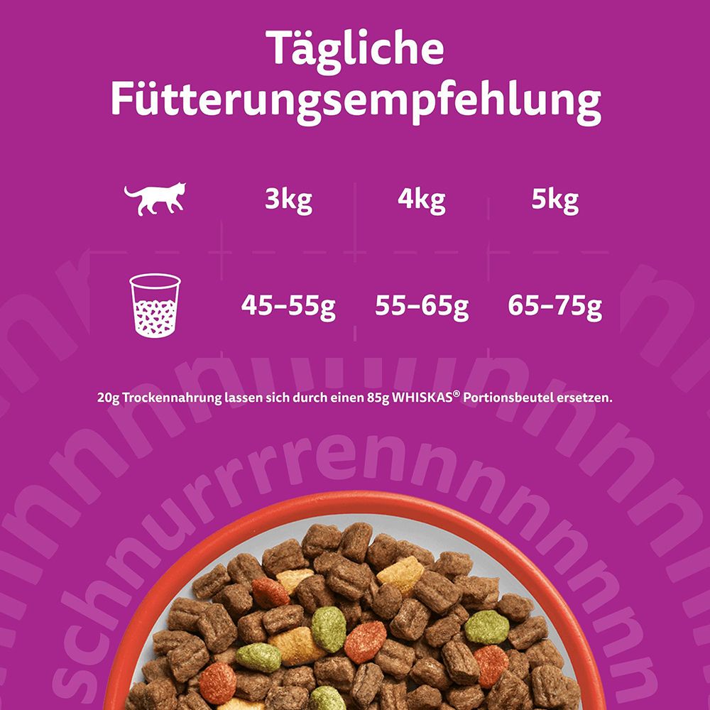 Whiskas Katzenfutter: Trockenfutter mit Rind und Geflügel, 3.8 kg.