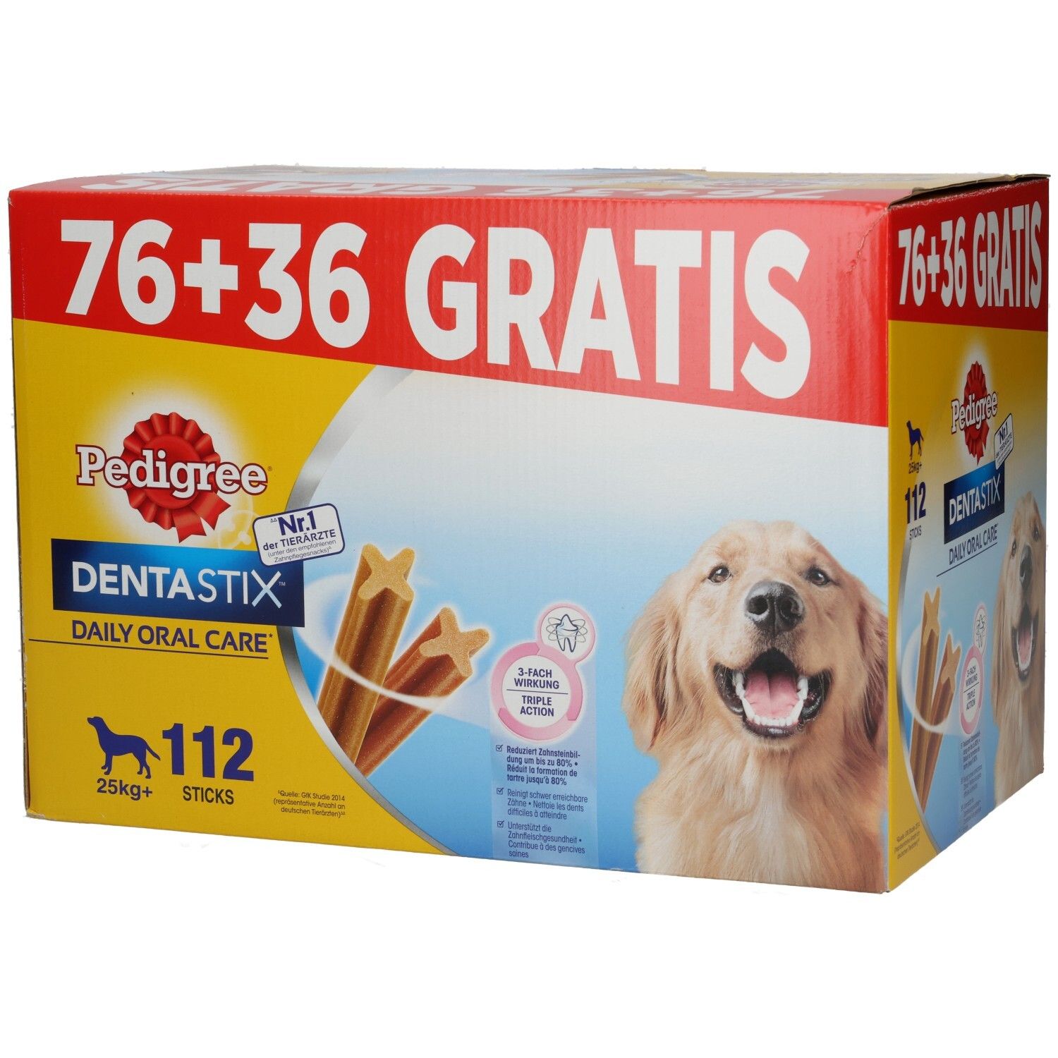 PEDIGREE DENTASTIX Large Multipack PLUSPACK 76 + 36 GRATIS