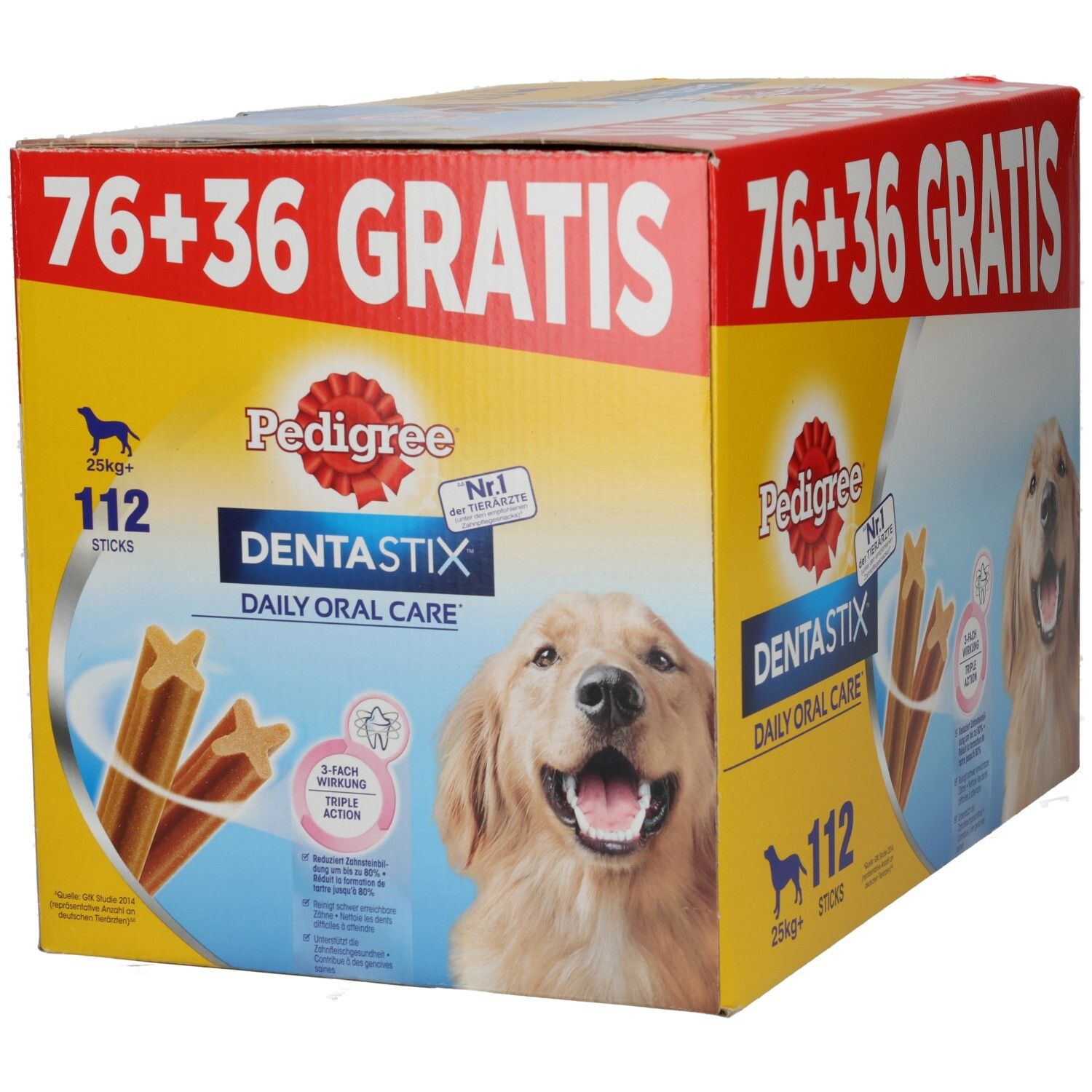 PEDIGREE DENTASTIX Large Multipack PLUSPACK 76 + 36 GRATIS