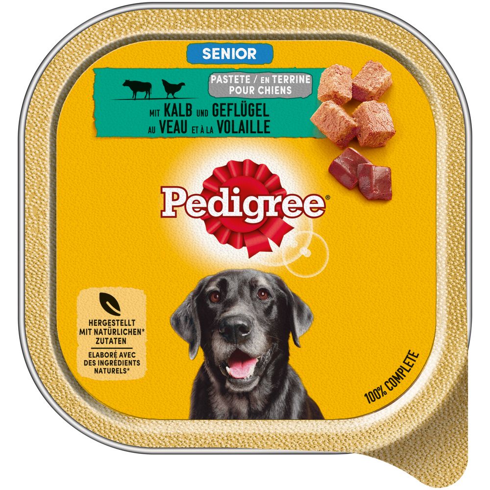 Pedigree Schale 300g  mit Kalb und Geflügel, SENIOR