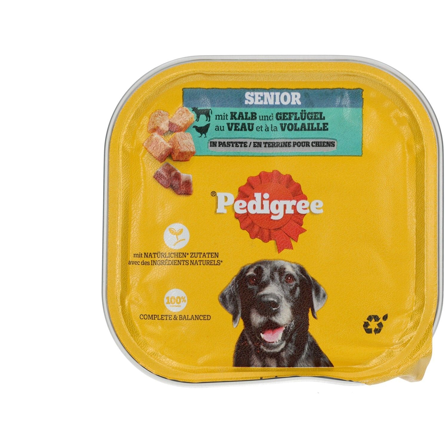 Pedigree Schale 300g  mit Kalb und Geflügel, SENIOR