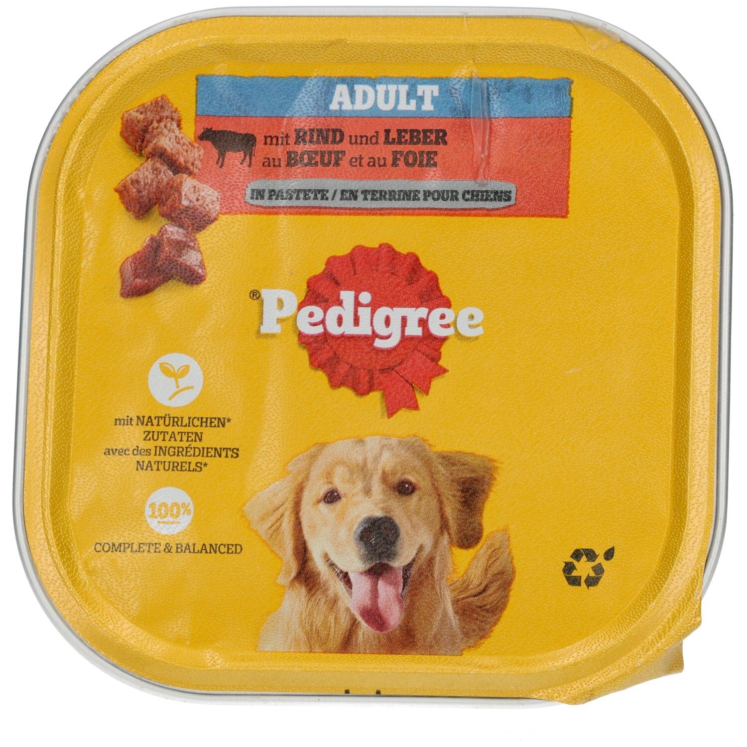 Pedigree Schale 300g Pastete mit Rind und Leber