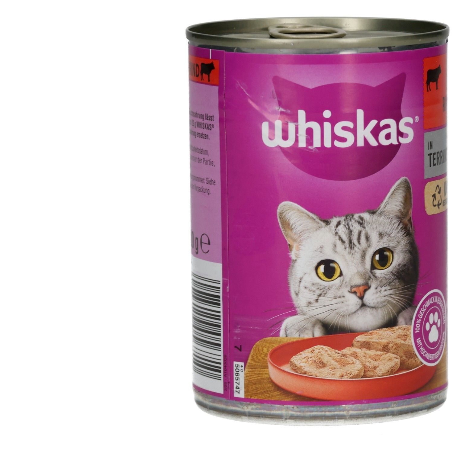 Whiskas Dose 400g  in Terrine mit Rind 1+