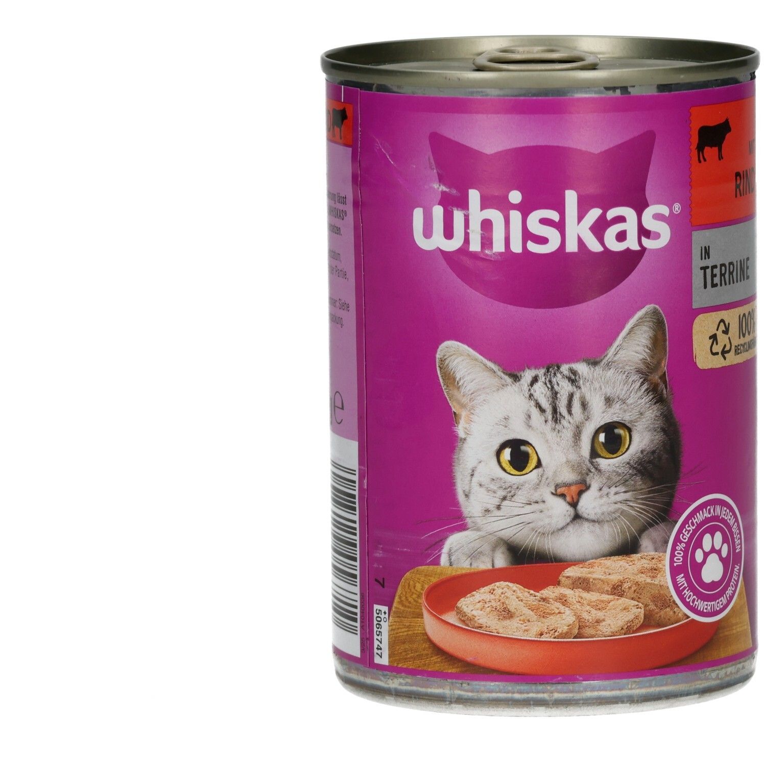 Whiskas Dose 400g  in Terrine mit Rind 1+