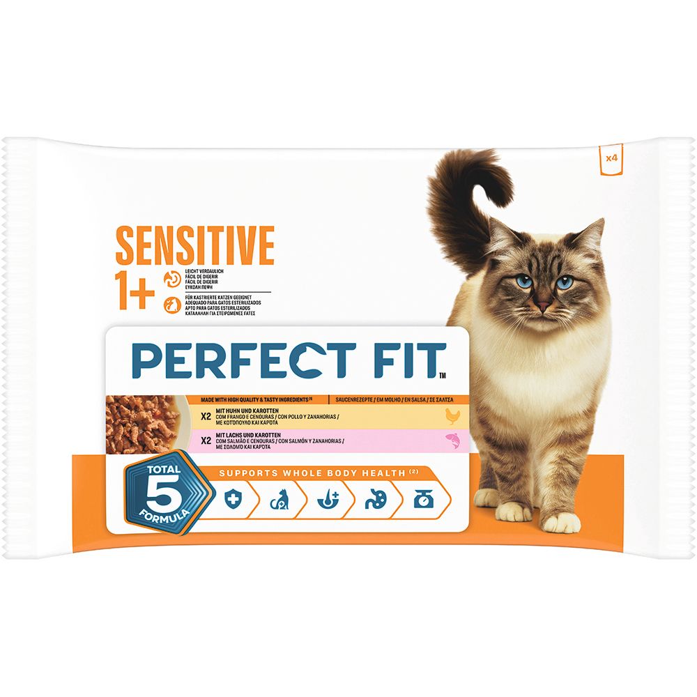 Perfect Fit Cat Frischbeutel 85g 4 Pack Sensitive 1+