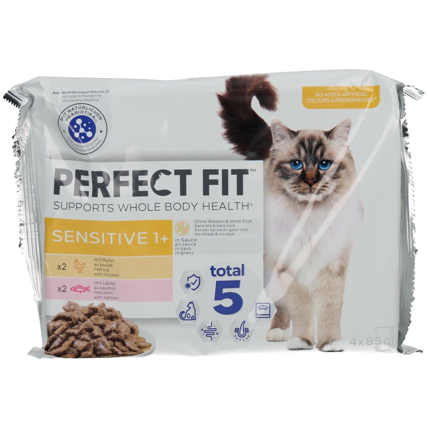 Perfect Fit Cat Frischbeutel 85g 4 Pack Sensitive 1+