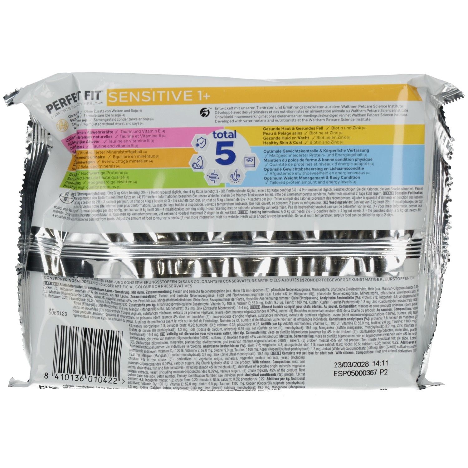 Perfect Fit Cat Frischbeutel 85g 4 Pack Sensitive 1+