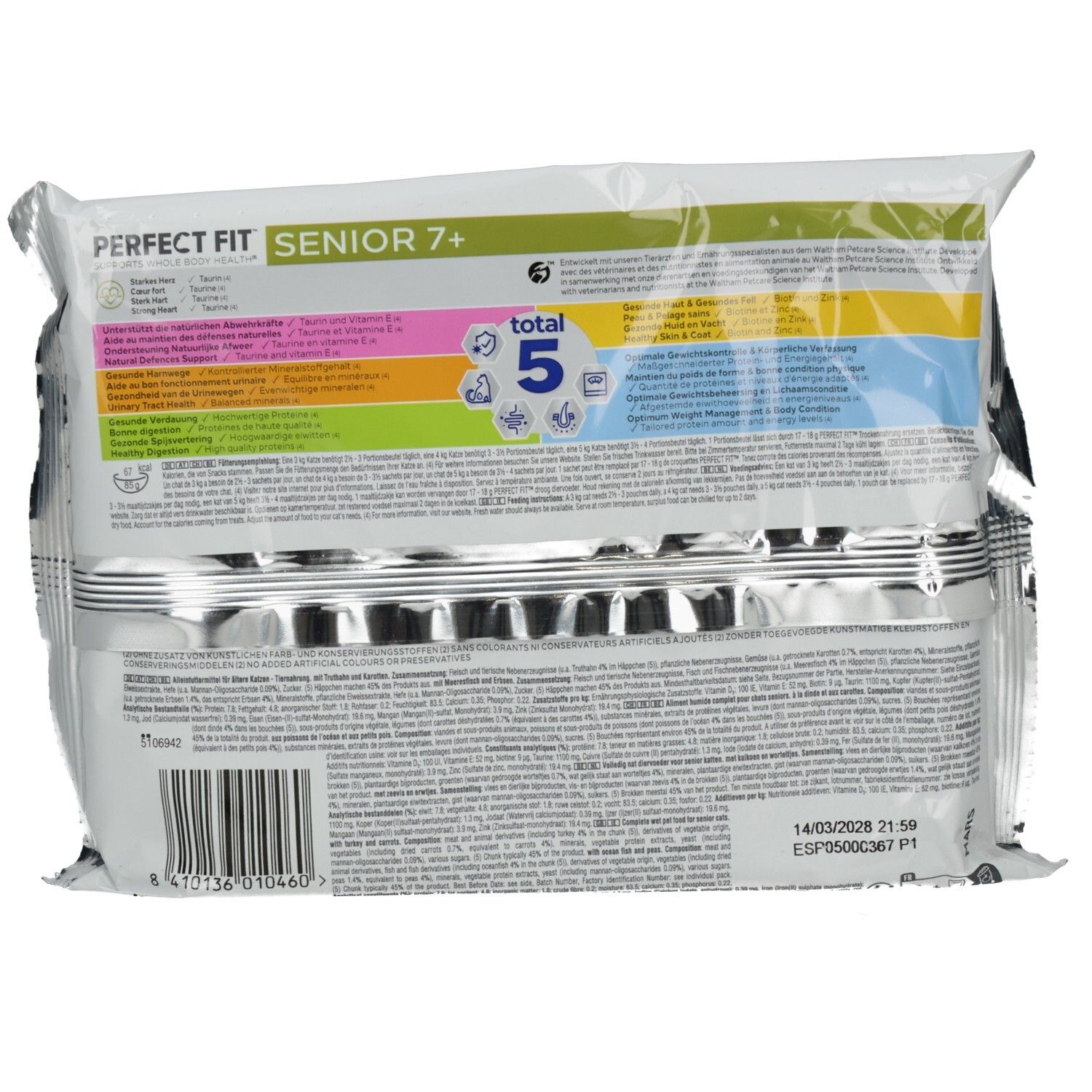 Perfect Fit Cat Frischbeutel 85g 4 Pack Senior 7+