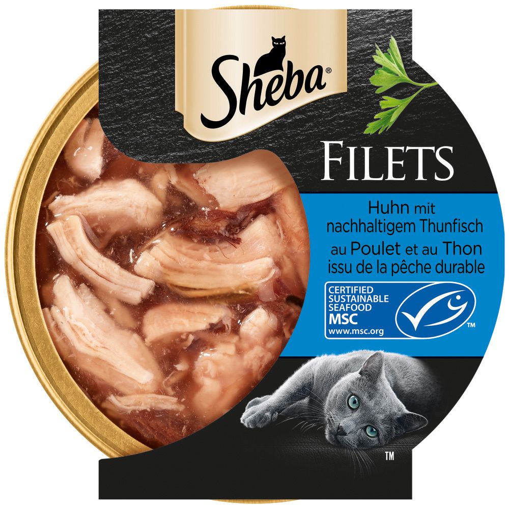 Sheba Filets Schale 60g Huhn mit nachhaltigem Thunfisch