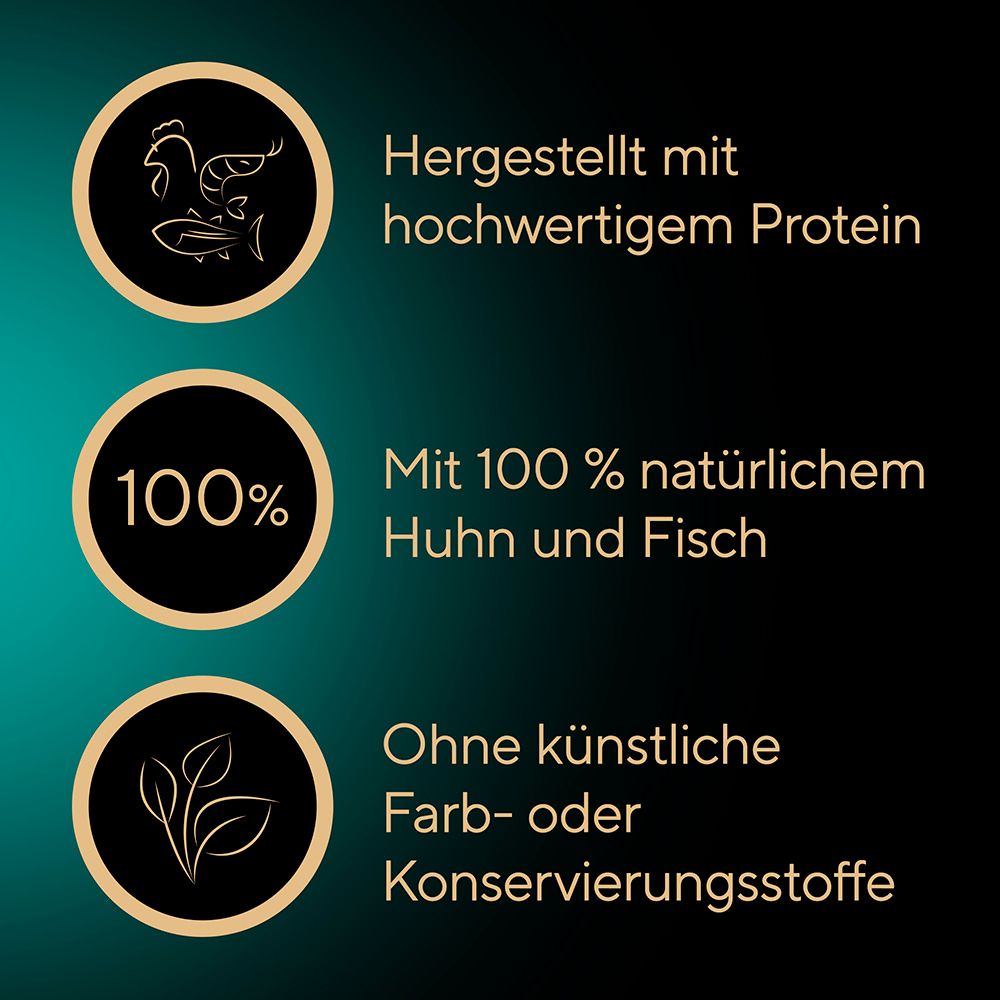 Sheba Nassfutter für Katzen: 100% natürliches Huhn und Fisch.
