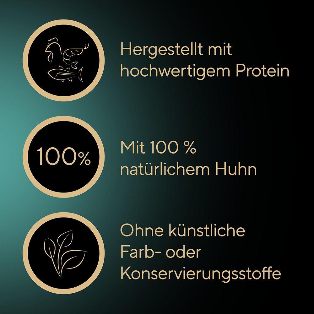 Sheba Filets in Sauce, Hühnerbrust in Sauce mit Lachs.
