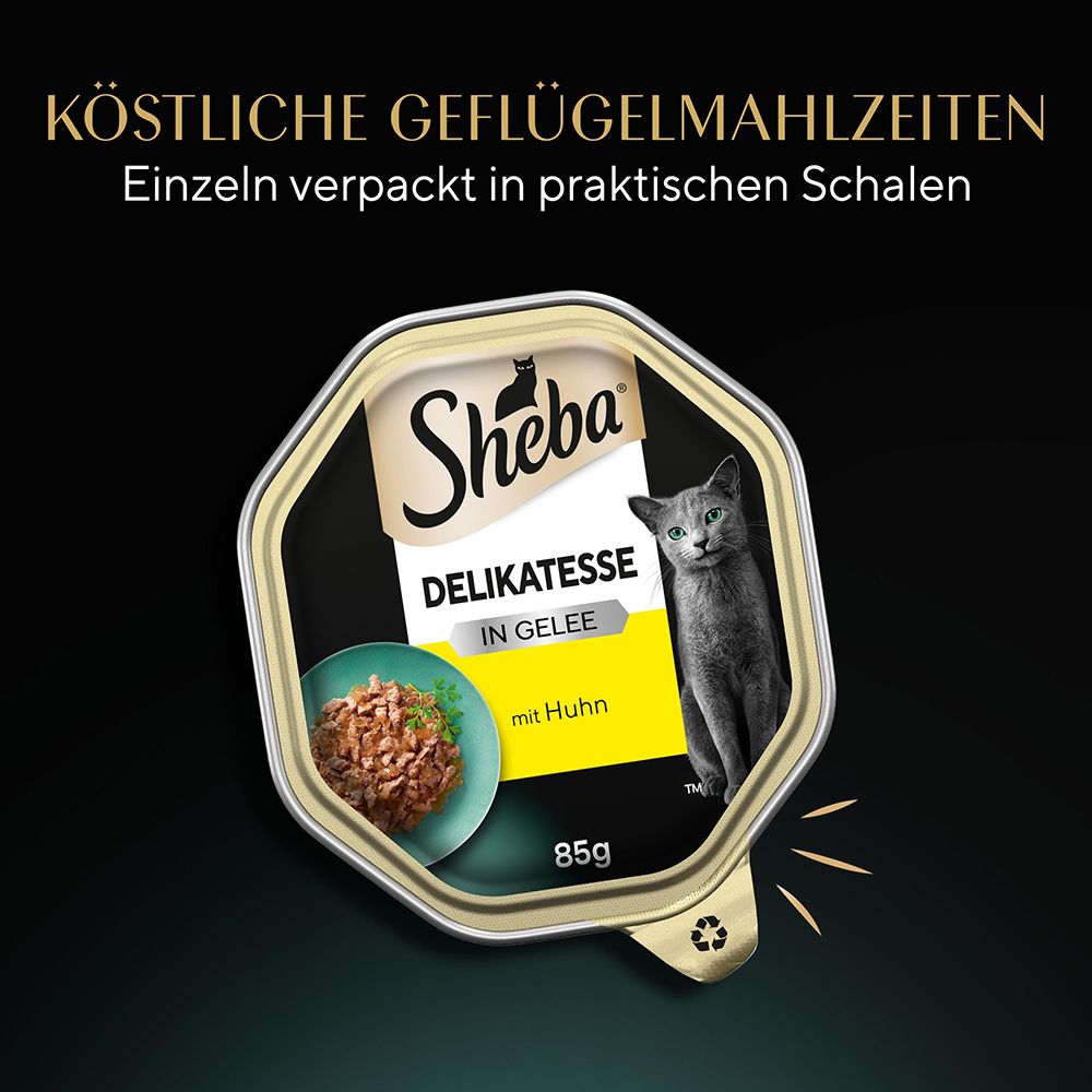 Sheba Fine Flakes in Sauce mit Huhn, 85g.