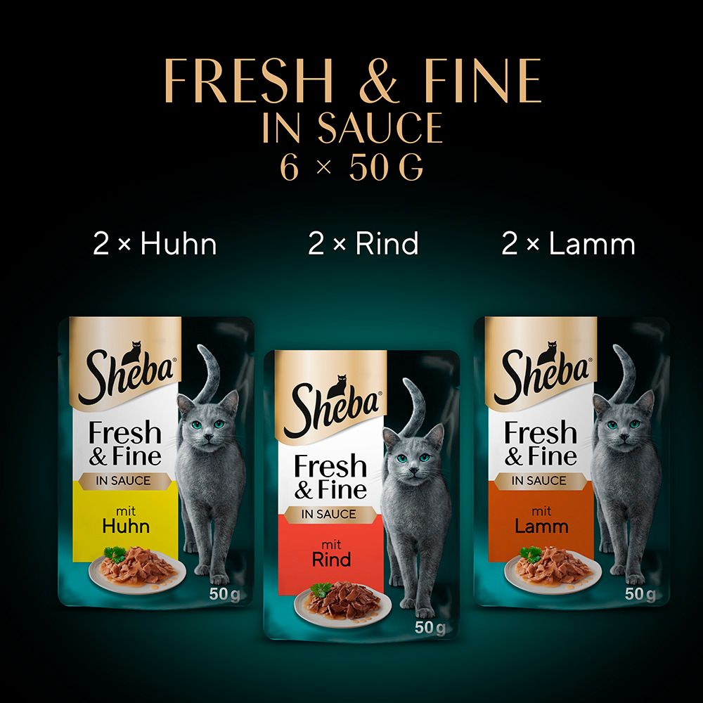 Sheba Futterempfehlung pro 24h für Katzen von 3-5kg.