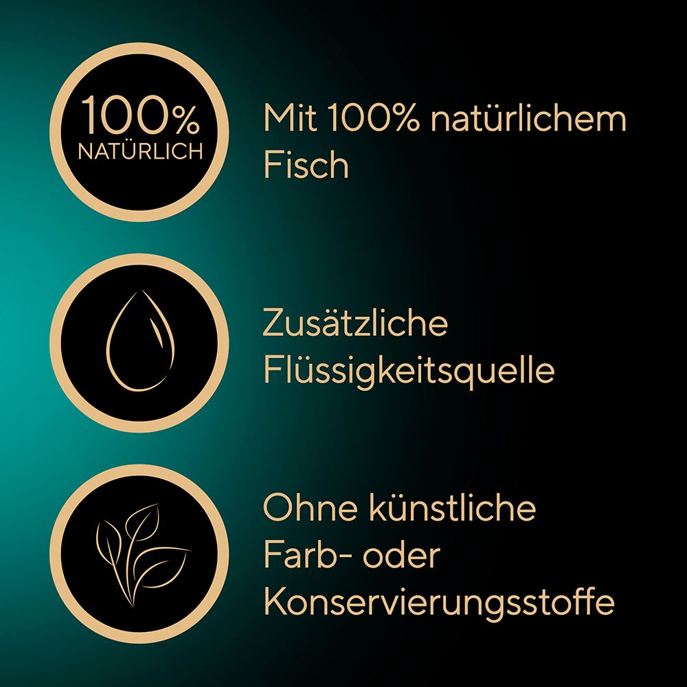 Fütterungsempfehlung: 1 Beutel entspricht ca. 10% des täglichen Energiebedarfs einer 4kg Katze.