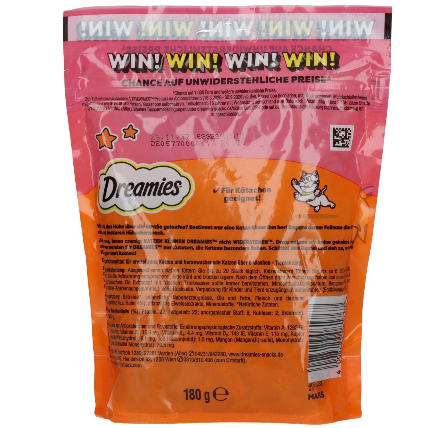 Dreamies Snacks Mega Pack mit Huhn