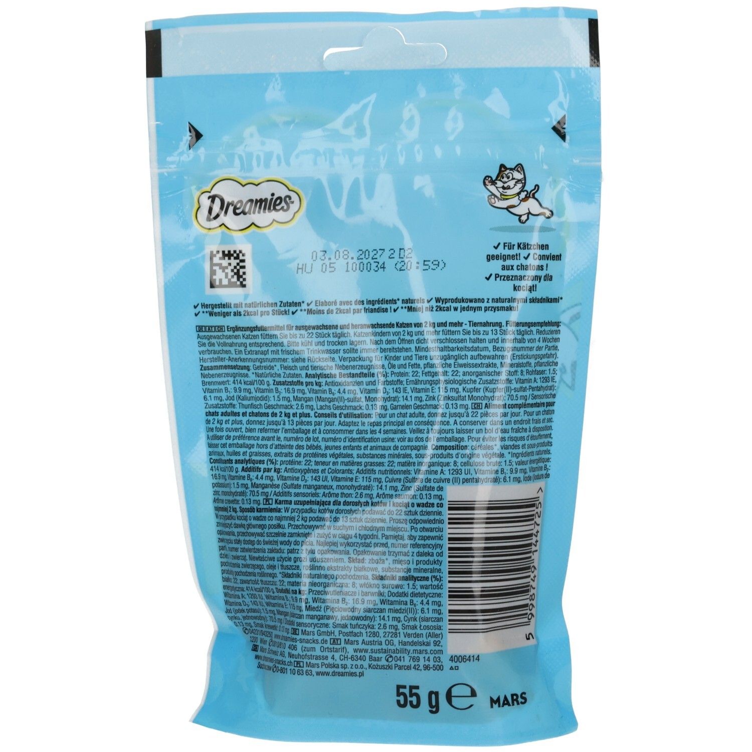 Dreamies Snacks Shake Ups Multivitamins Seafood Festival
