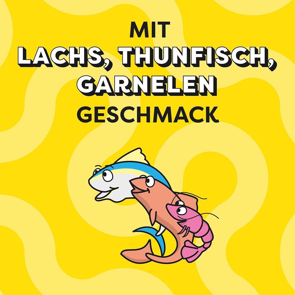 Hund mit Zahnreinigungs-Snack im Maul. 4 von 5 Hunden über 3 Jahre leiden an Zahnfleischerkrankungen durch Plaque und Zahnstein.