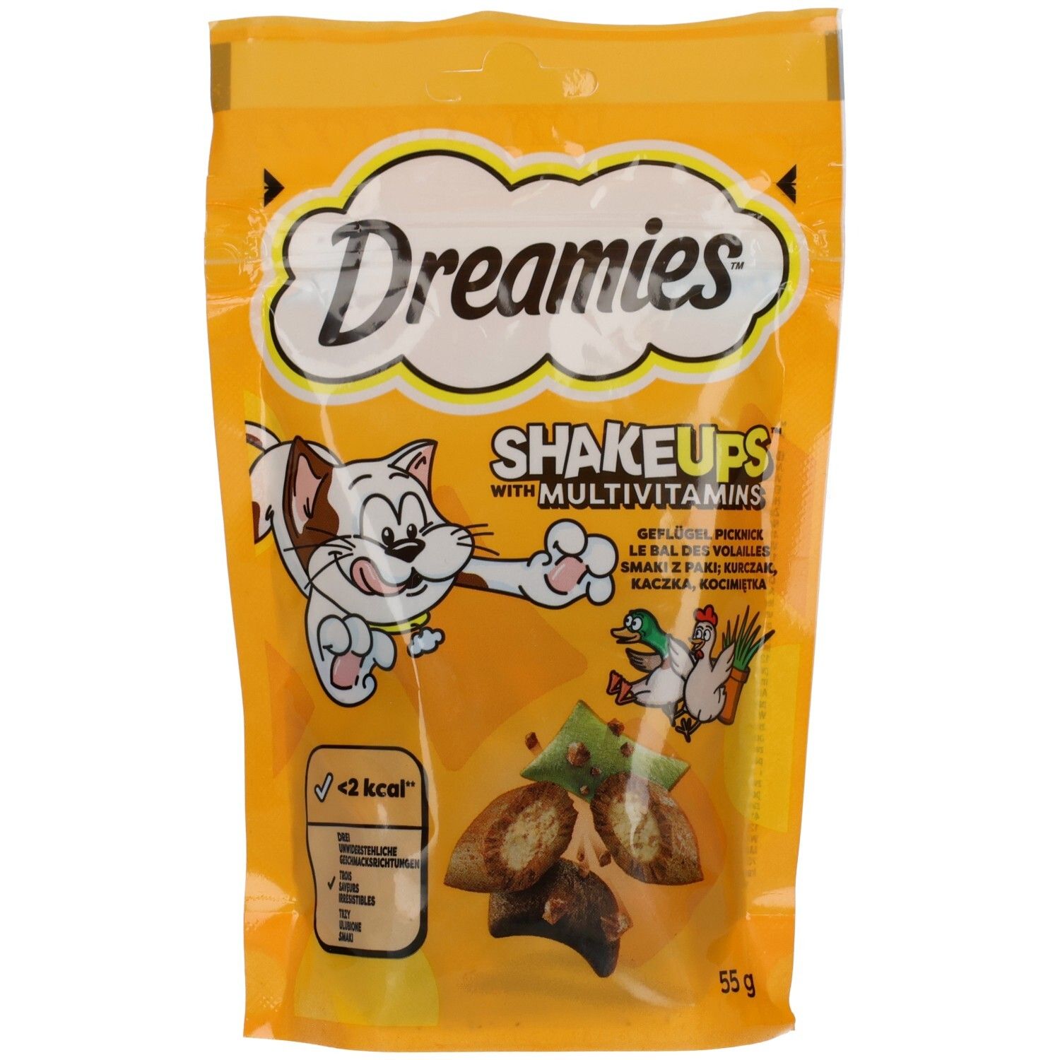 Dreamies Snacks Shake Ups Multivitamins Geflügel Picknick