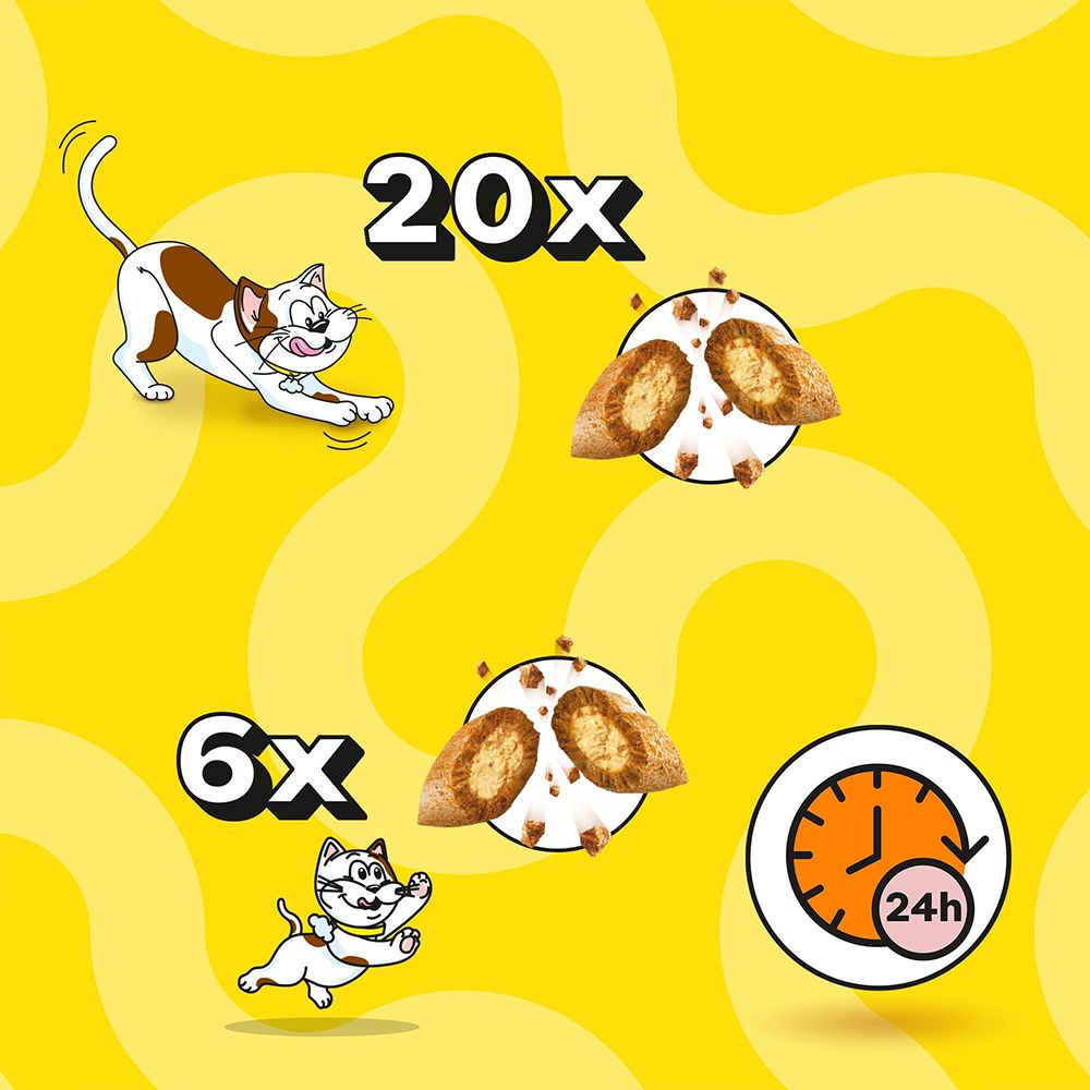 Perfect Fit Leckerlis für Katzen: 20x mehr Geschmack, 6x mehr Spaß, 24h Frische.