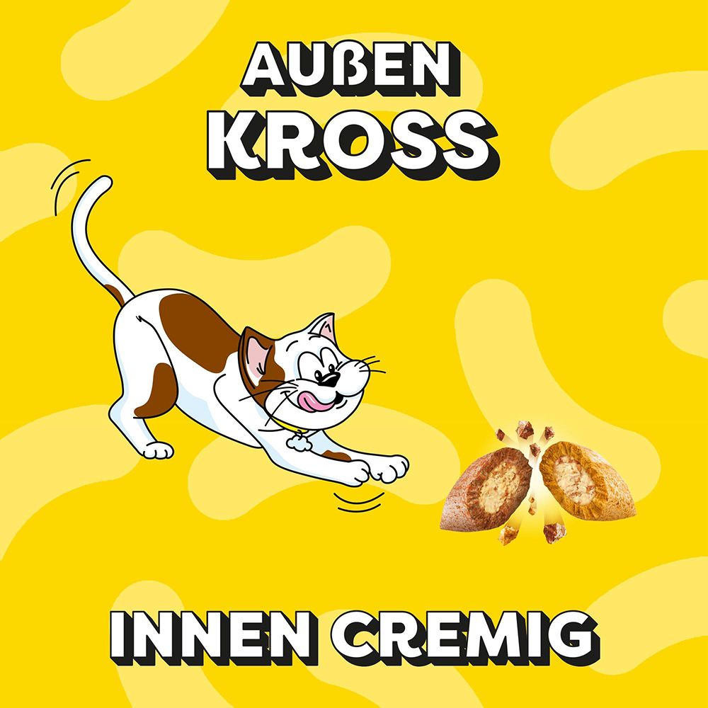 Leckerlis für Katzen: Außen knusprig, innen cremig.