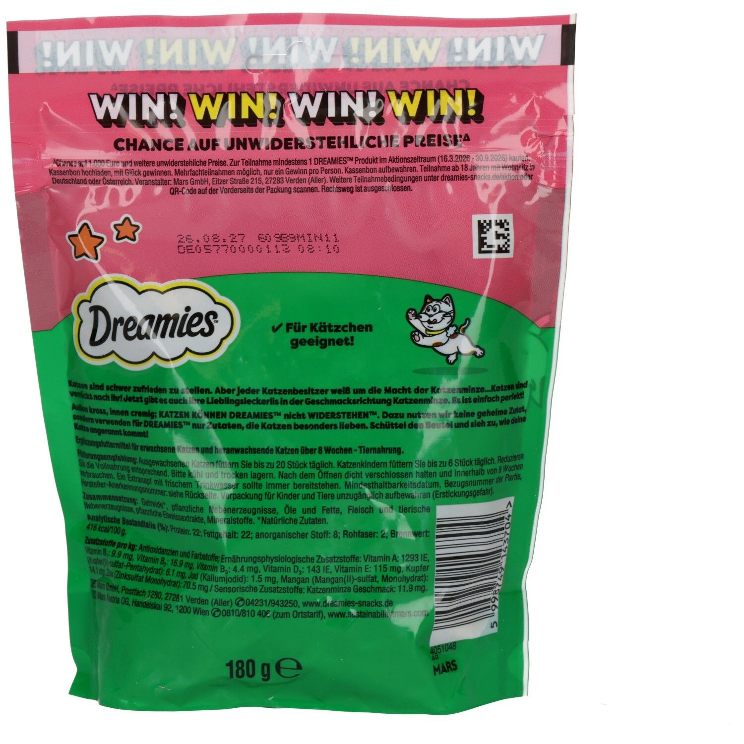 Dreamies Snacks Mega Pack mit Katzenminze