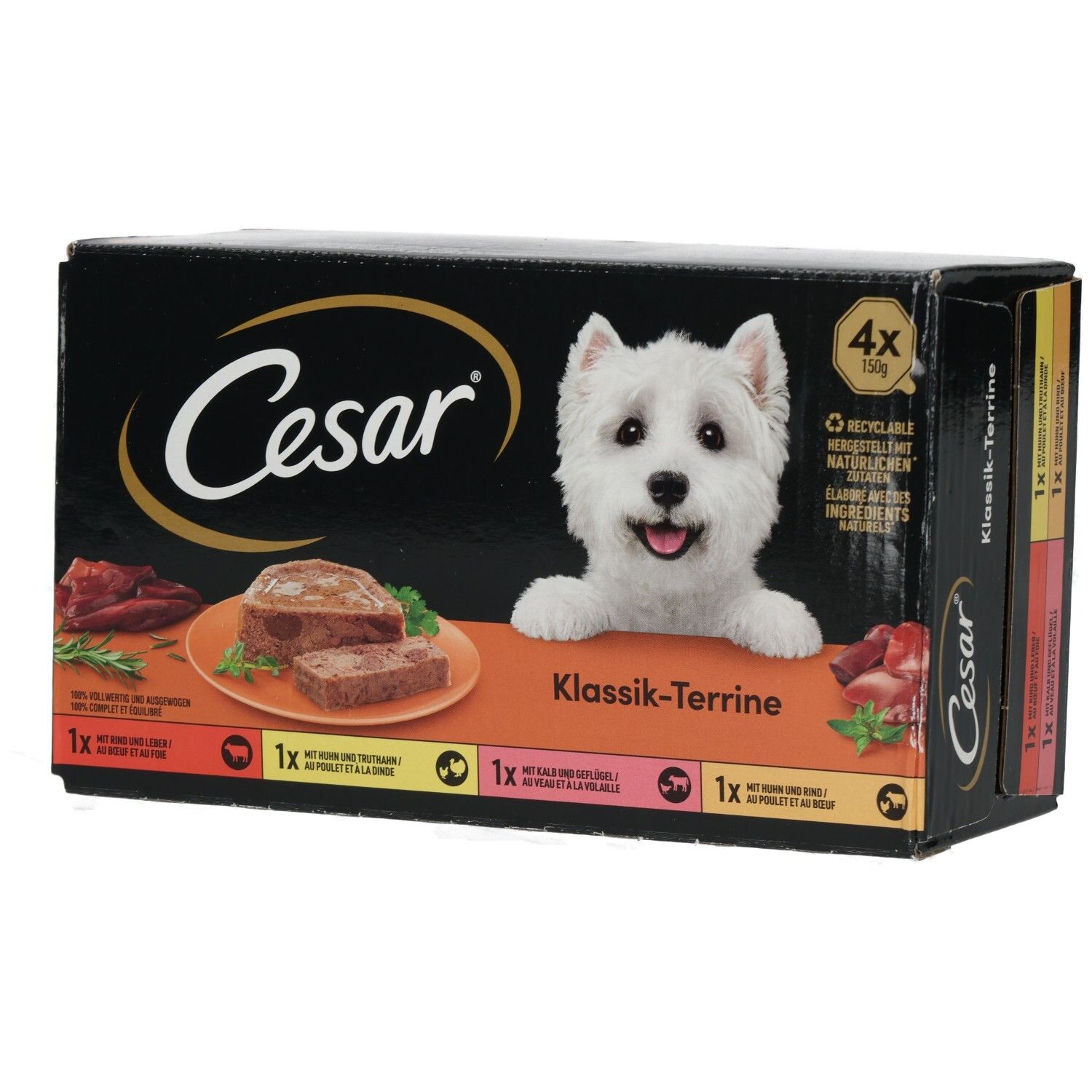 Cesar Schale 150g 4 Pack Klassik Terrine - Selektion