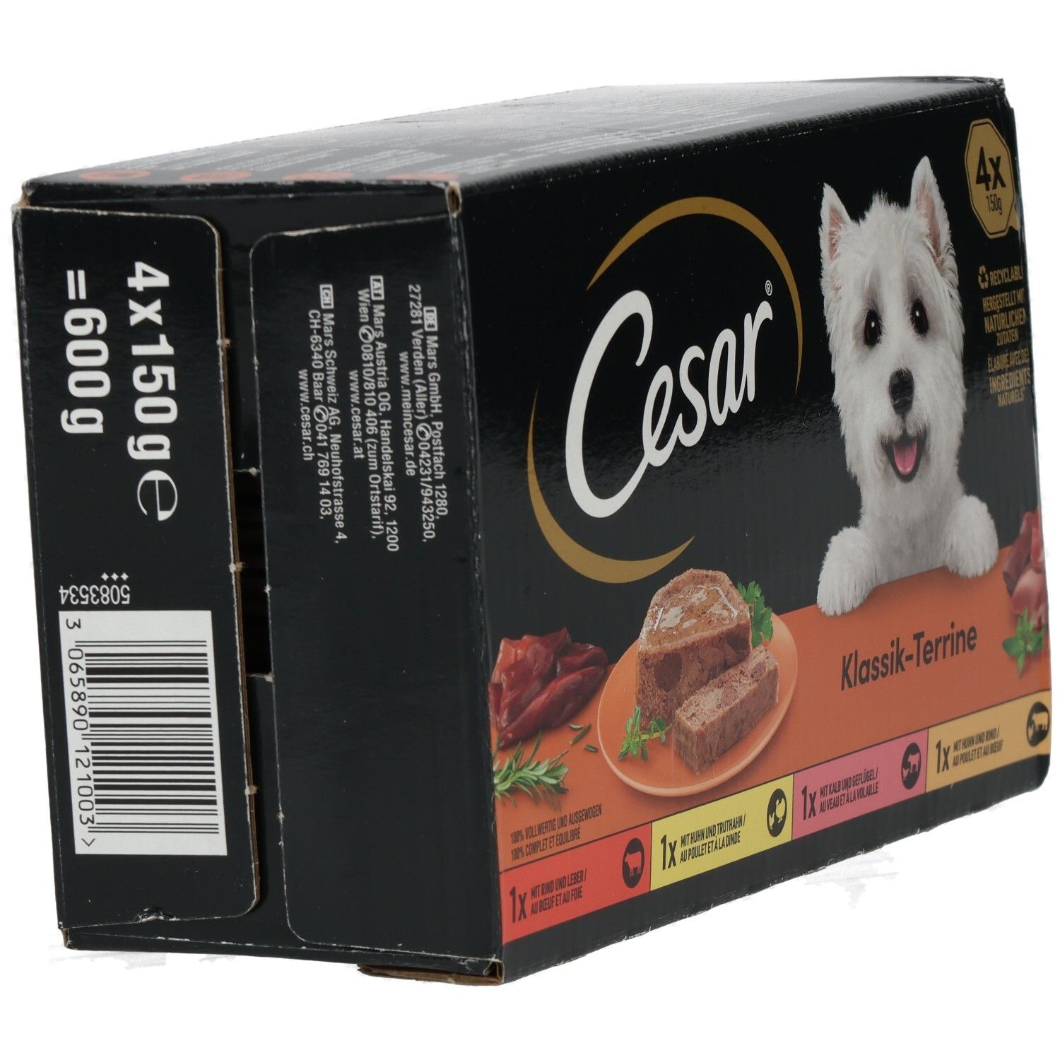 Cesar Schale 150g 4 Pack Klassik Terrine - Selektion