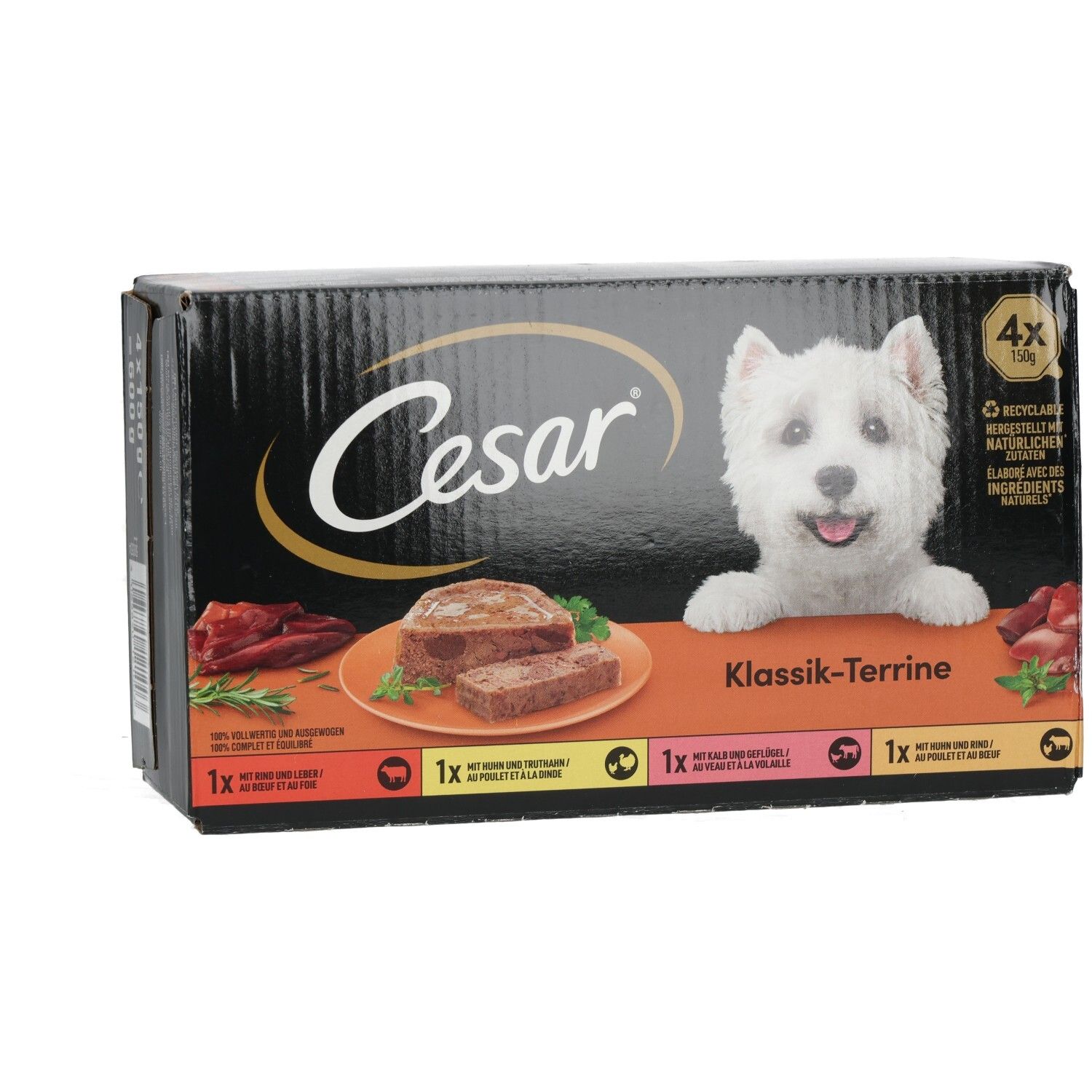 Cesar Schale 150g 4 Pack Klassik Terrine - Selektion
