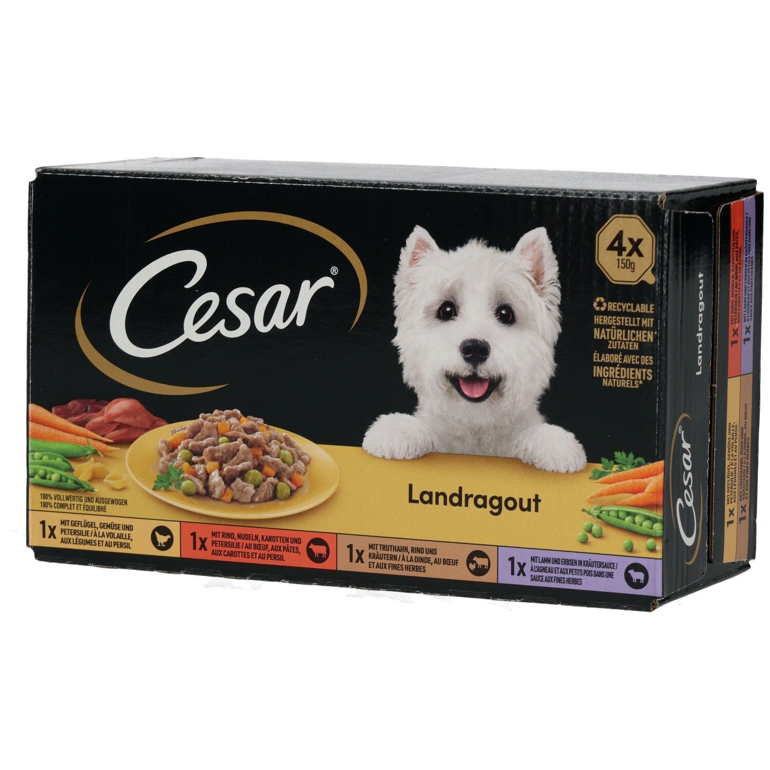 Cesar Schale 150g 4 Pack Landragout - Vielfalt in Sauce