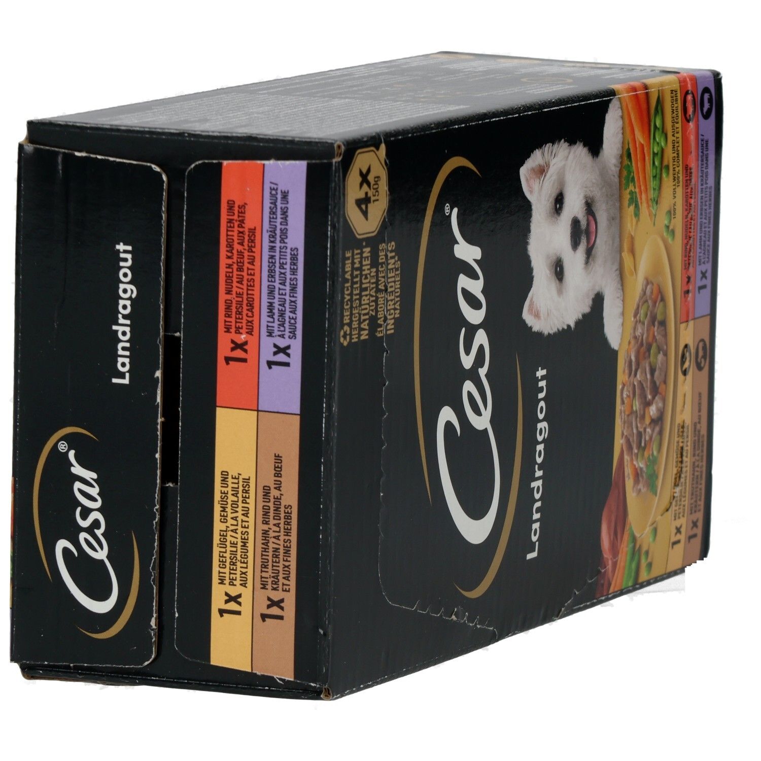 Cesar Schale 150g 4 Pack Landragout - Vielfalt in Sauce