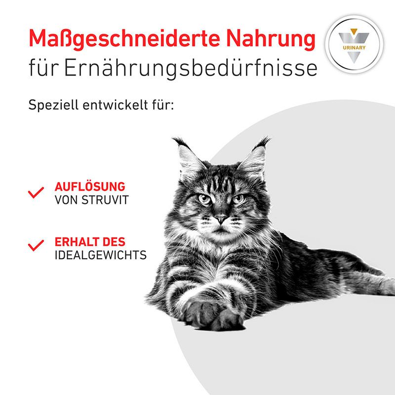 Royal Canin Urinary S/O Nassfutter für Katzen: Auflösung von Struvit und Erhalt des Idealgewichts.