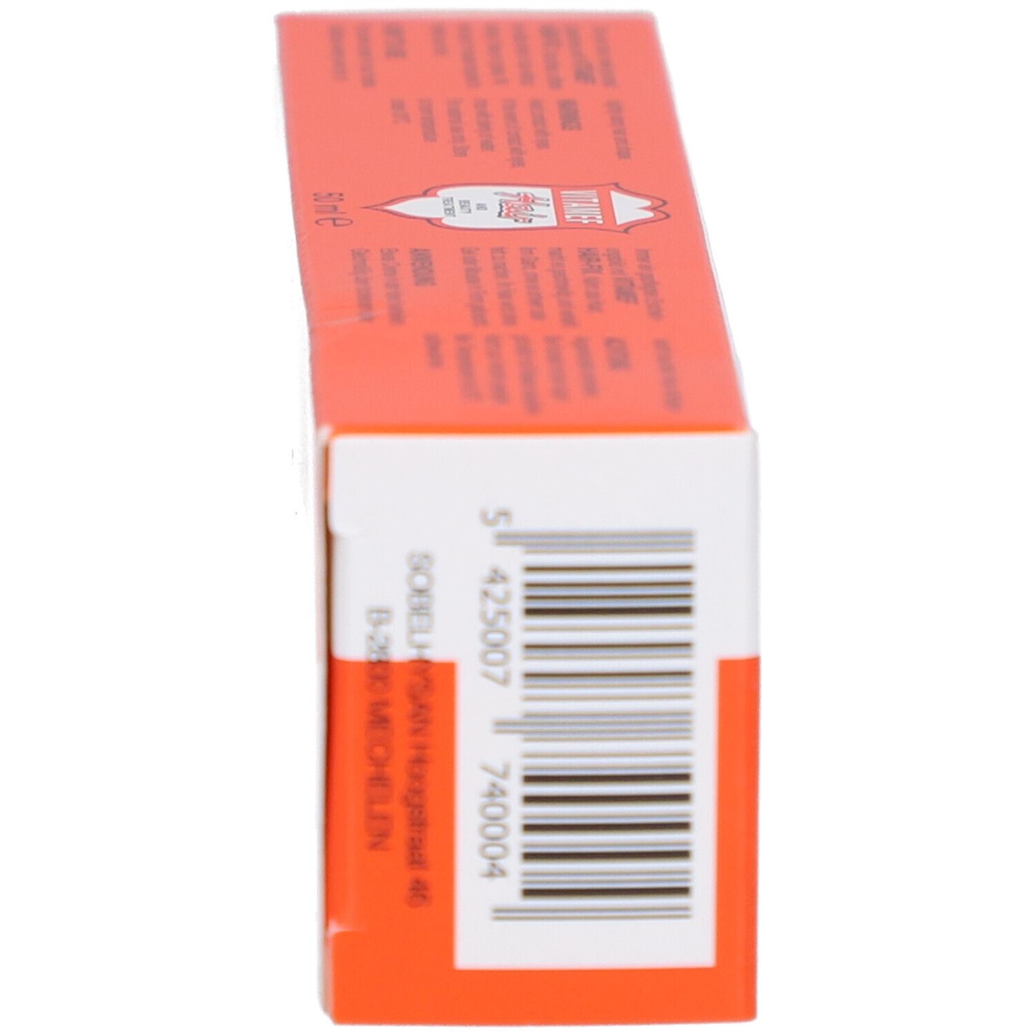 Vitamef Hair fix Creme Verpackung mit Barcode und Herstellerinformationen.