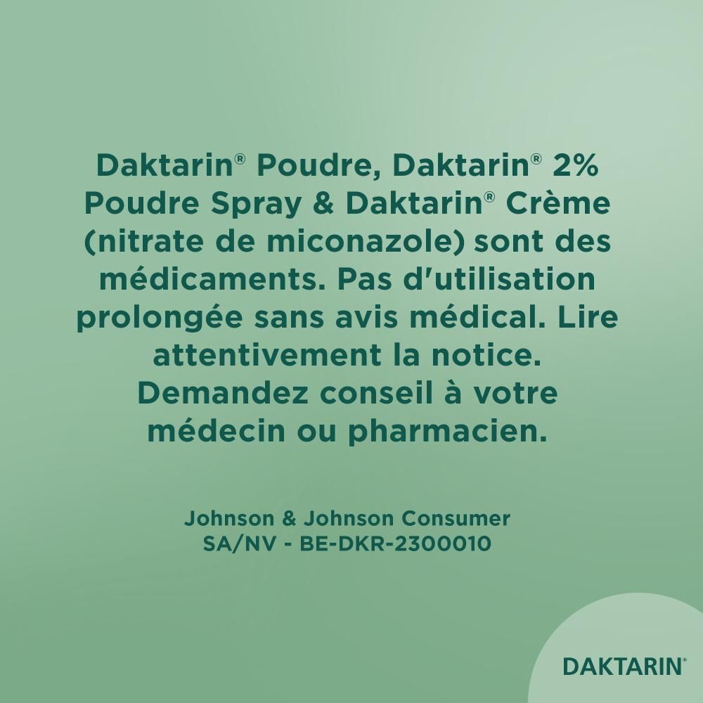 Texte sur Daktarin Poudre, Spray et Crème. Demandez conseil à votre médecin.
