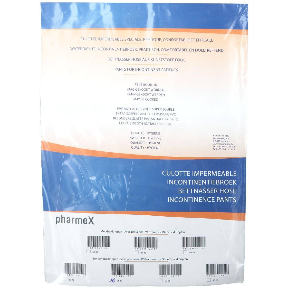 Pharmex® Culotte d'incontinence sans boutons taille 44-48