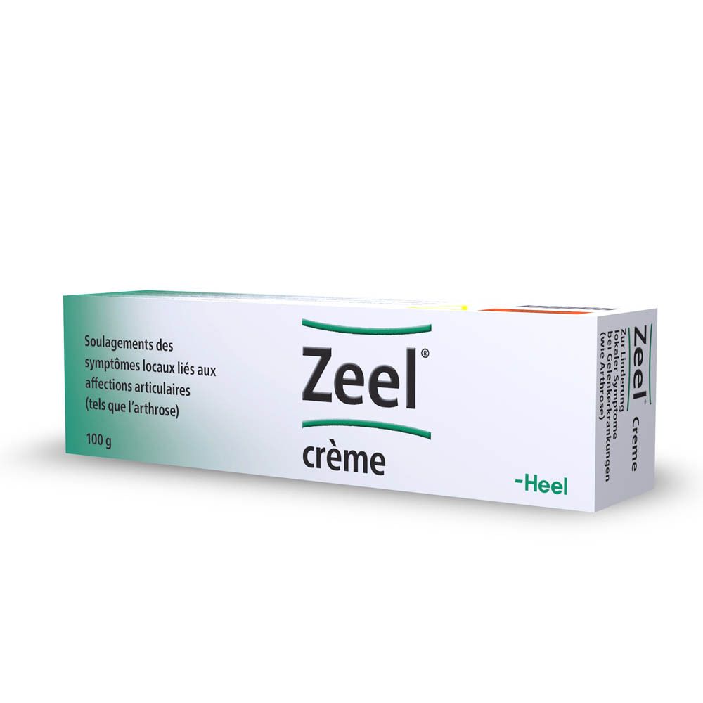 Boîte Zeel Crème. Texte en français. Inscription : Zeel Crème.
