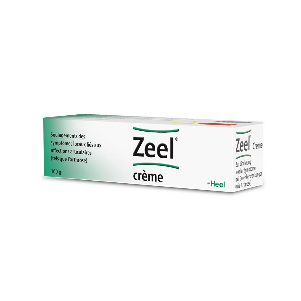 Boîte Zeel Crème. Texte en français. Inscription : Zeel Crème.