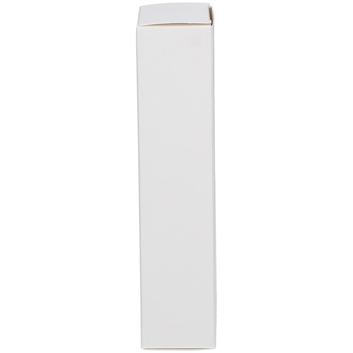 Boîte rectangulaire blanche, vue latérale. Pas de texte visible.