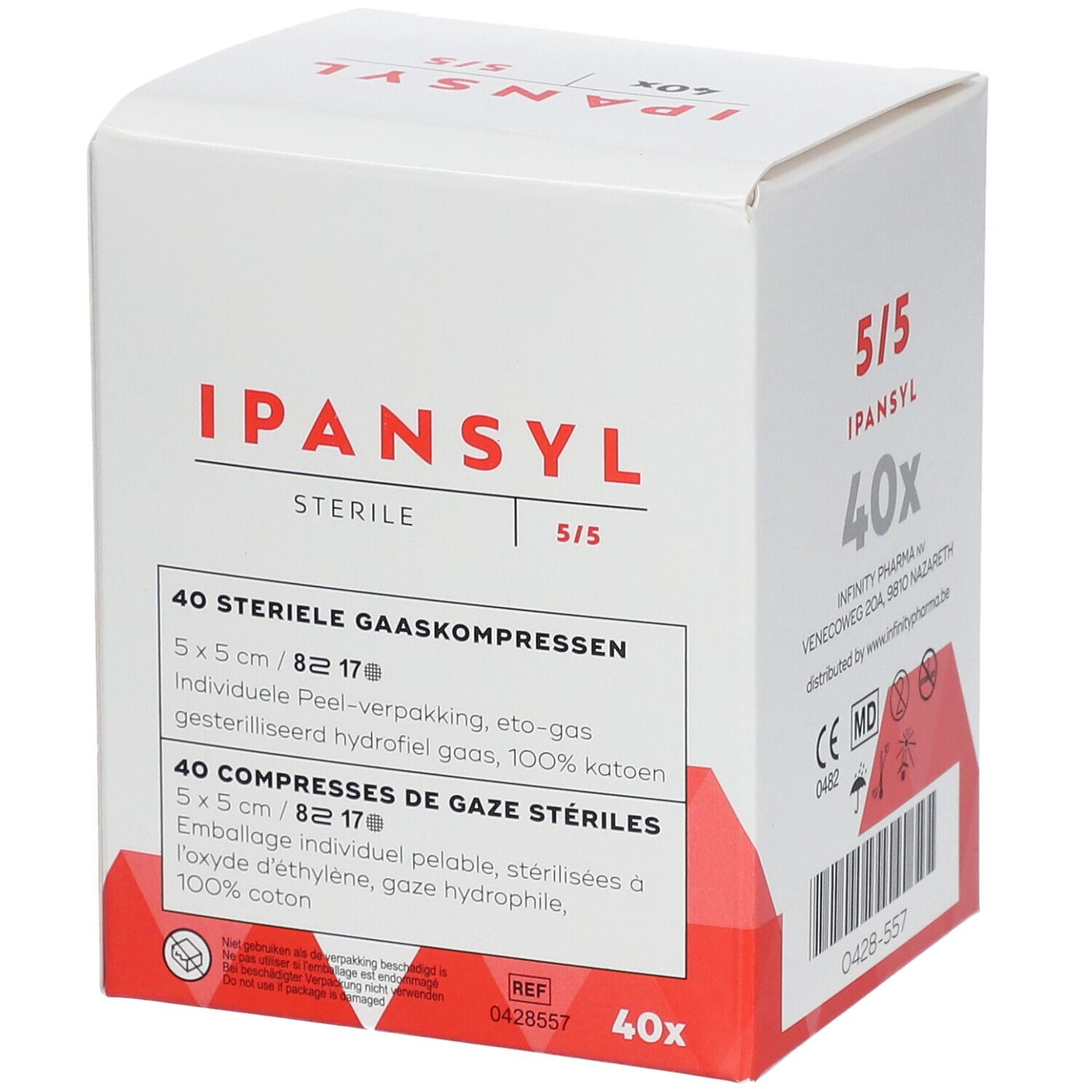 Aca Pharma Ipansyl Compresses stériles 5 x 5 cm