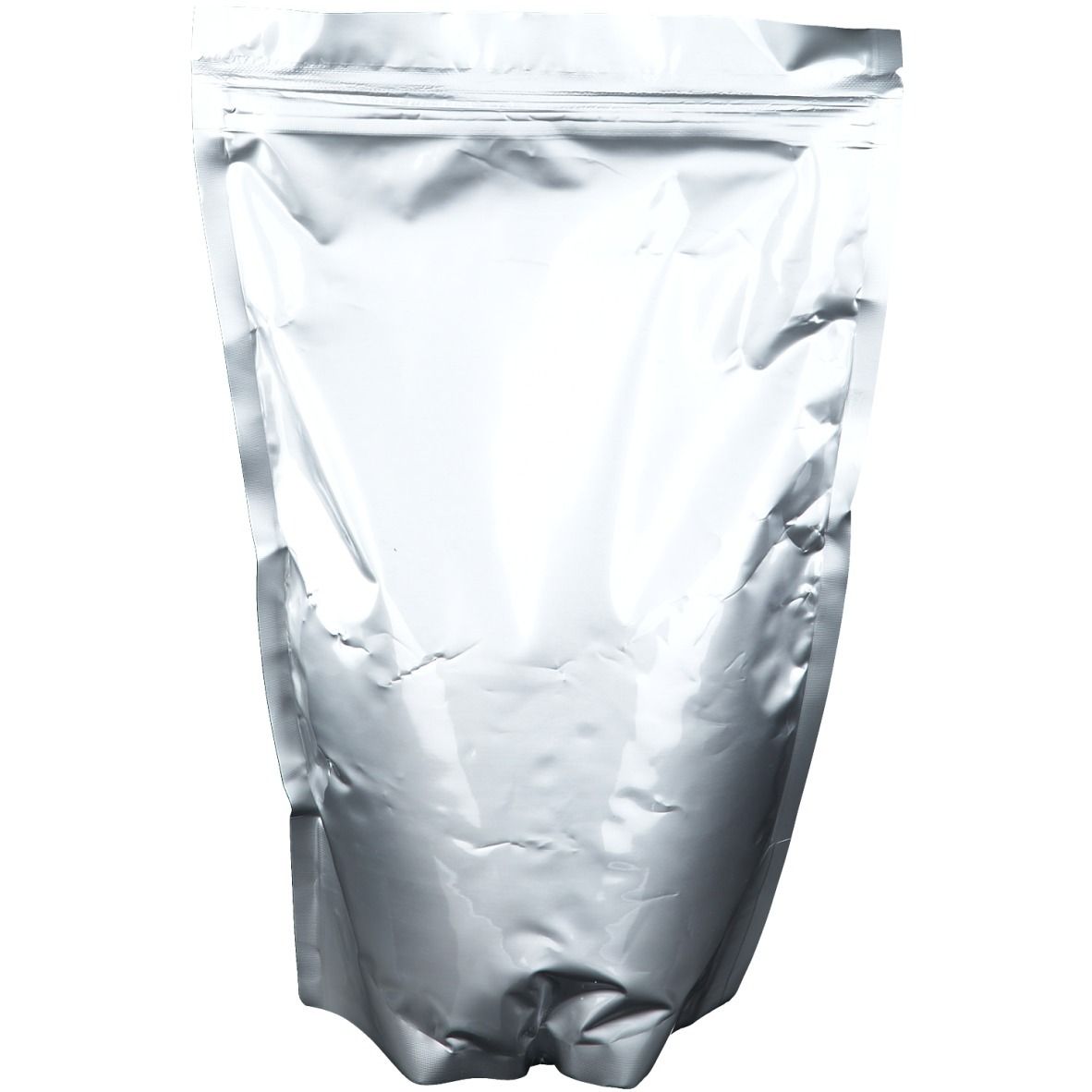 Sac blanc avec impression. Inscription : nOgluten, mélange de cuisson. Détails rouges et jaunes. Fermeture à cordon.
