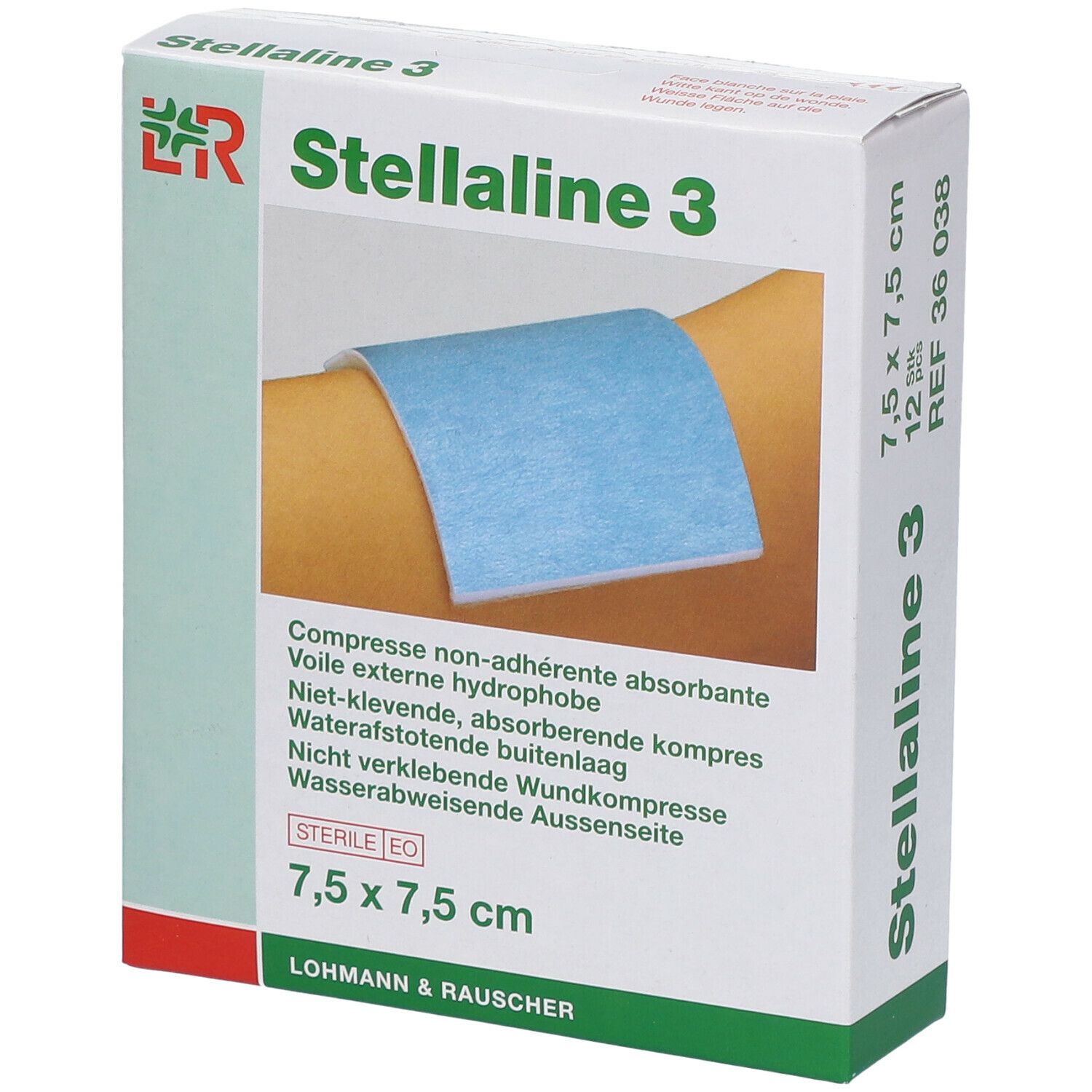 Stellaline 3 Compresse absorbante 7,5 cm x 7,5 cm