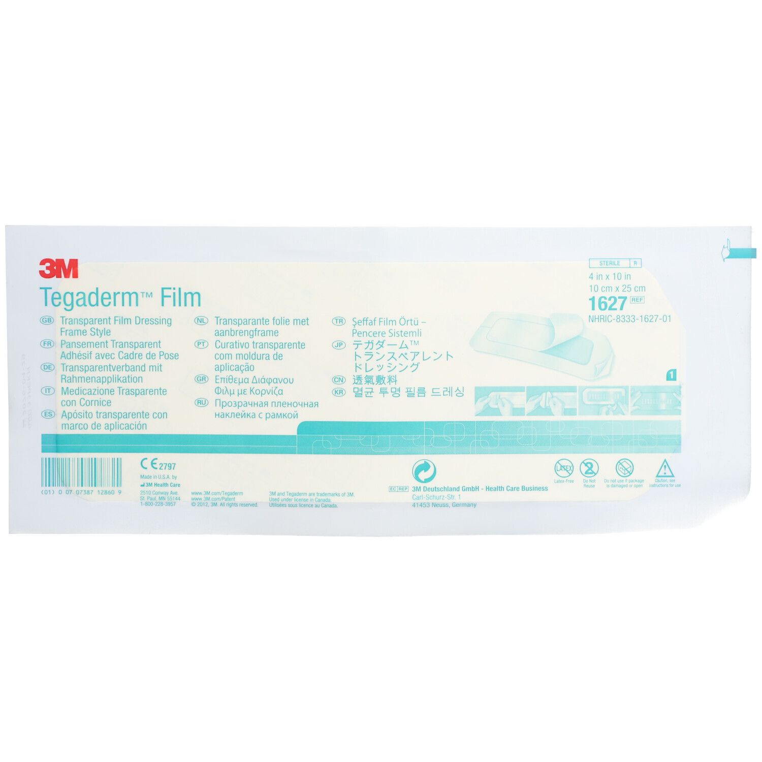 3M™ Tegaderm™ Film Pansements Transparents 10 x 25 cm