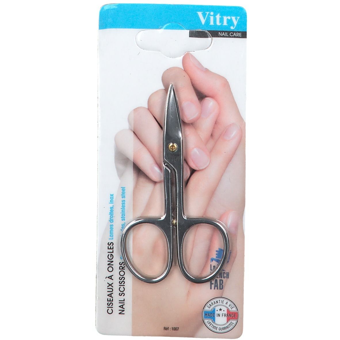 Vitry Classic Ciseaux à ongles Lames droites Inox 1007