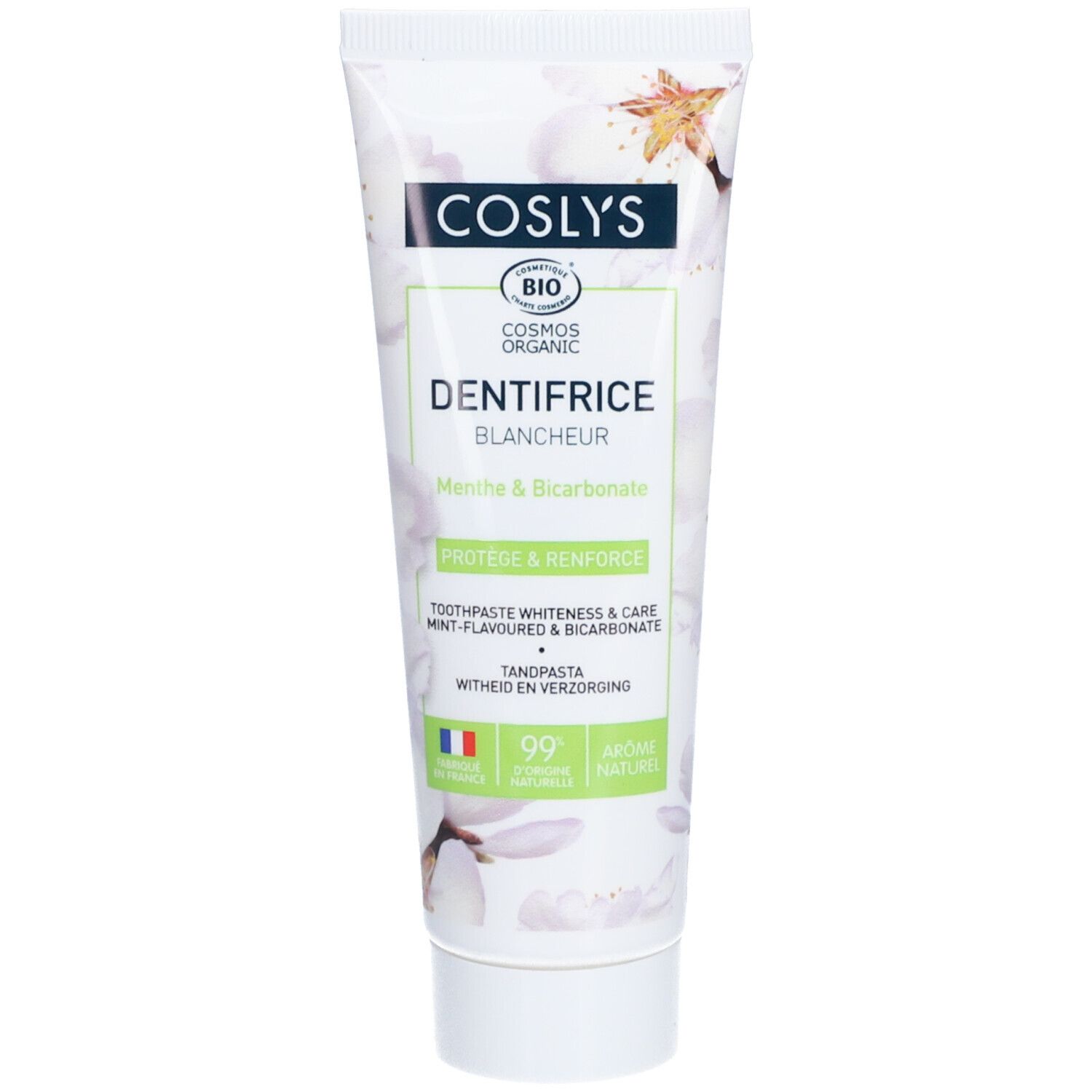 Coslys Dentifrice Bio Blancheur Menthe Et Bicarbonate Tube 100g 100 g Zahnpasta