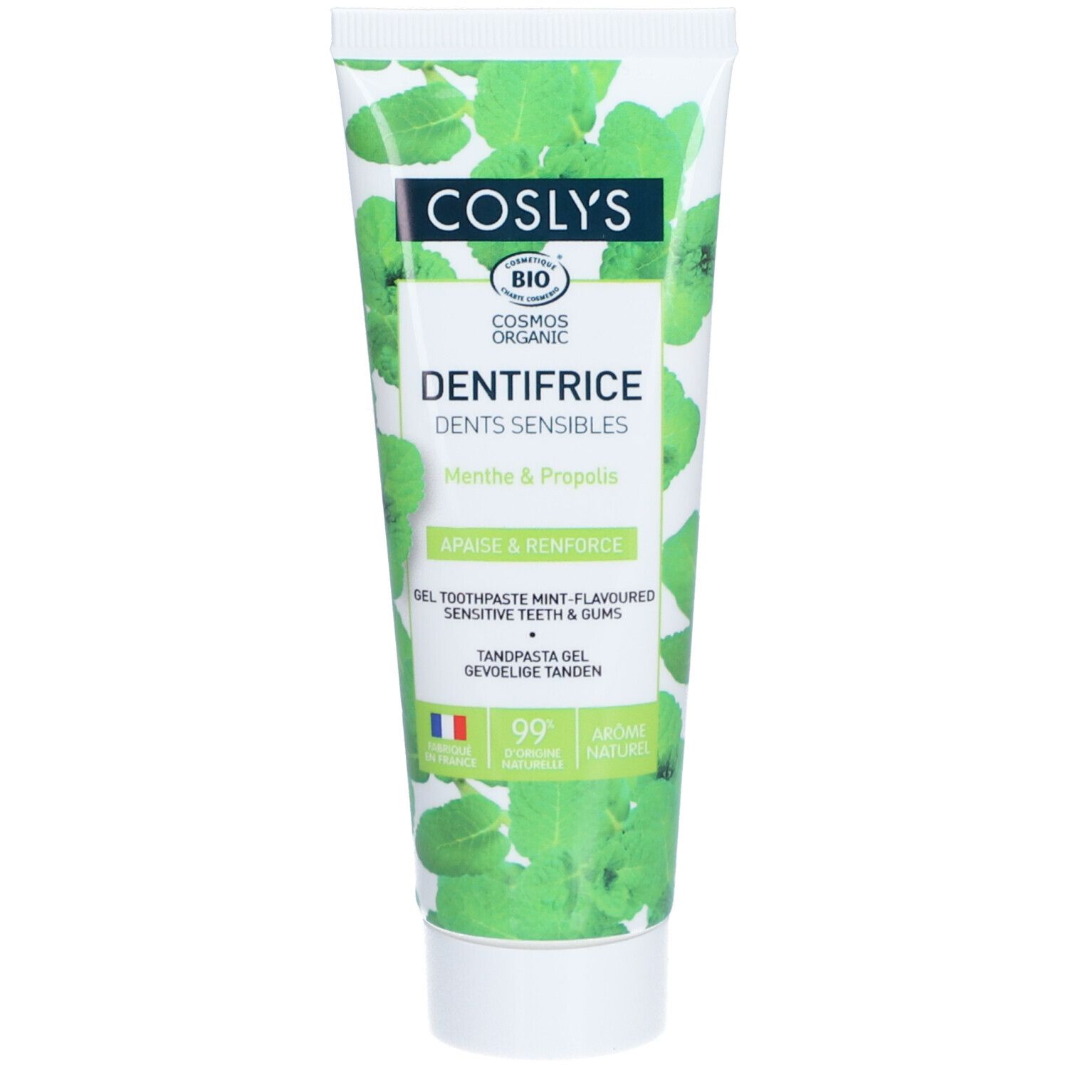 Coslys Dentifrice Bio Dents Sensibles Menthe Et Propolis Tube 75ml 75 ml Zahnpasta
