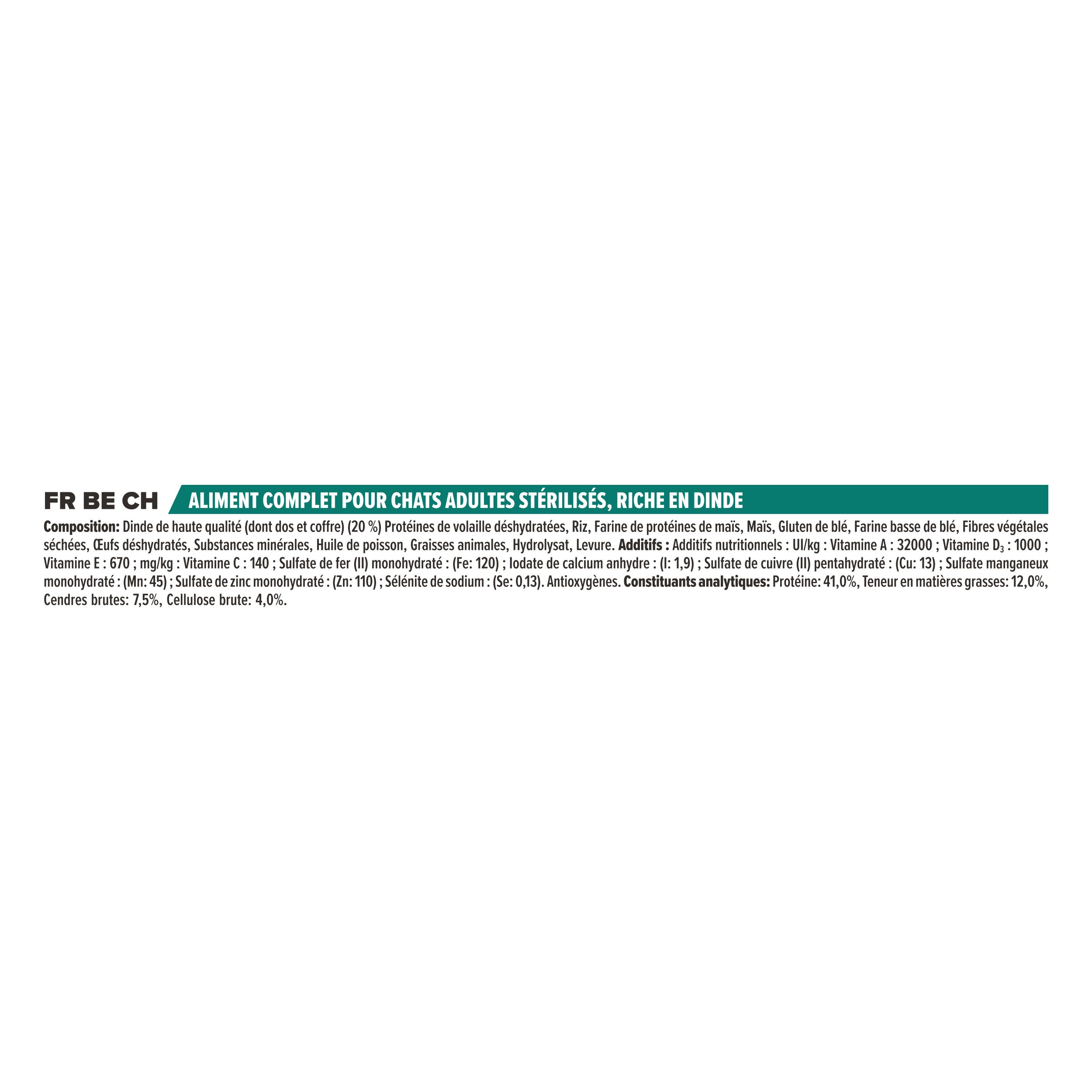 Tableau d'alimentation pour nourriture pour chats Purina Pro Plan, Renal Plus, stérilisé, Adulte.