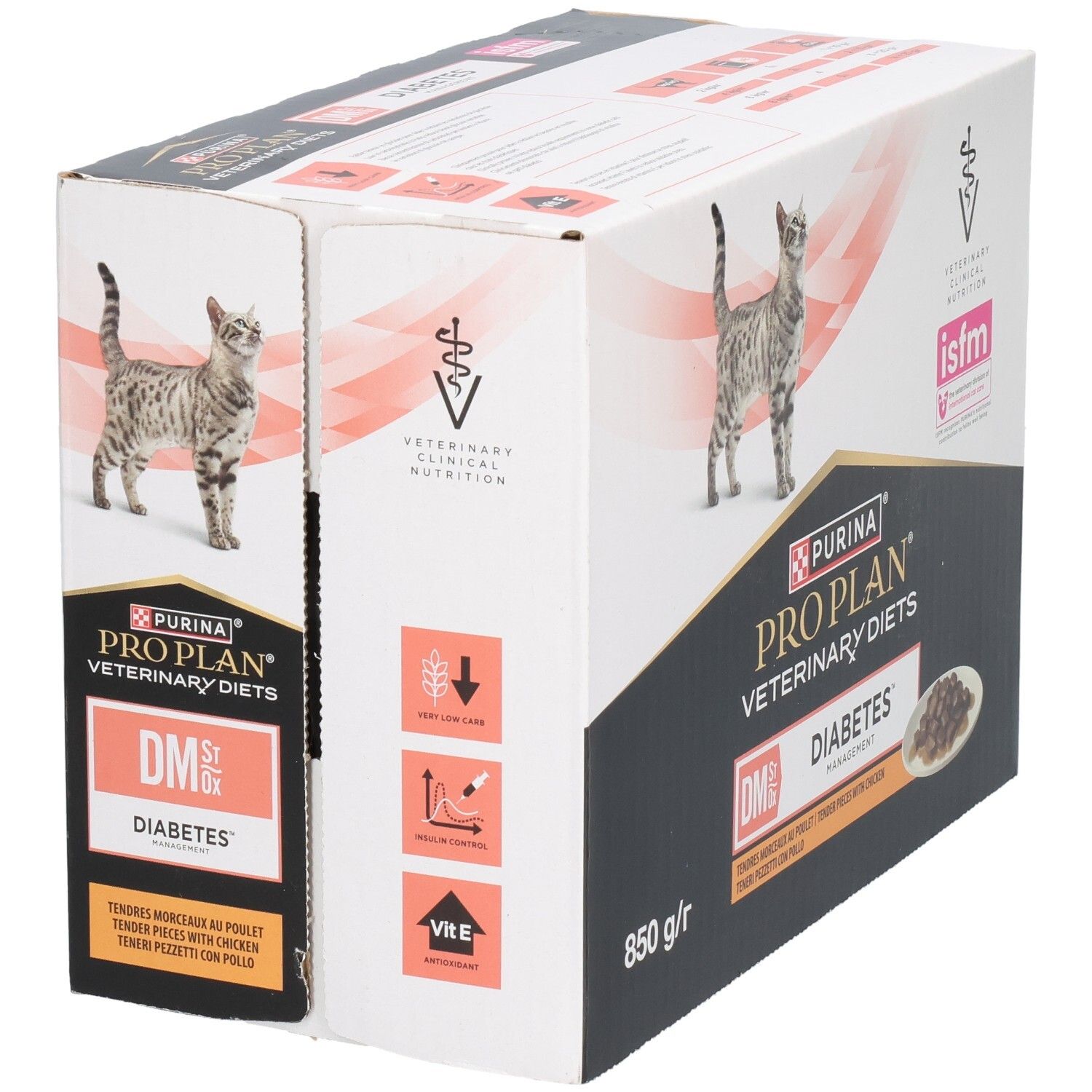 PRO PLAN® VETERINARY DIETS Feline DM St/Ox Diabetes Management Poulet en Sauce